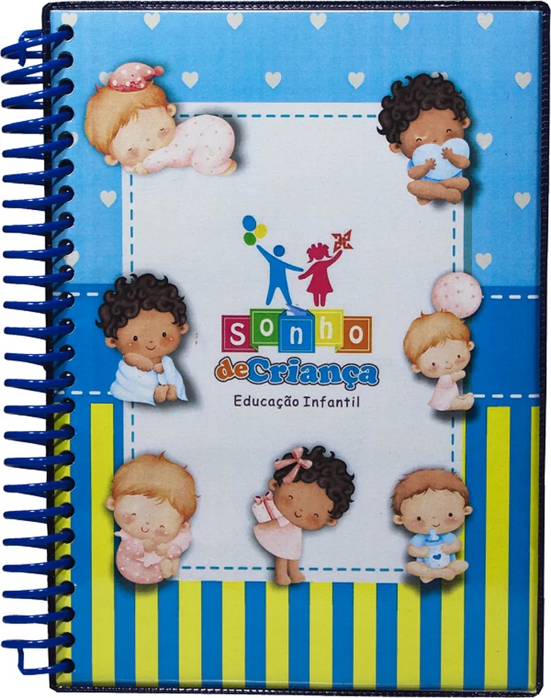 Agenda Escolar Berçário 2026 – Miolo Padrão em 1 Cor (Preto)