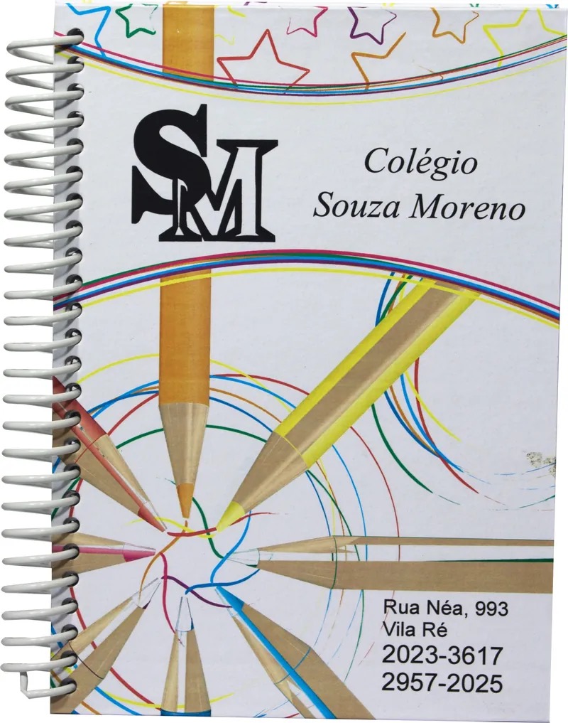 Agenda Escolar Fundamental II 2026  Miolo Padrão 1 Cor (Preto)