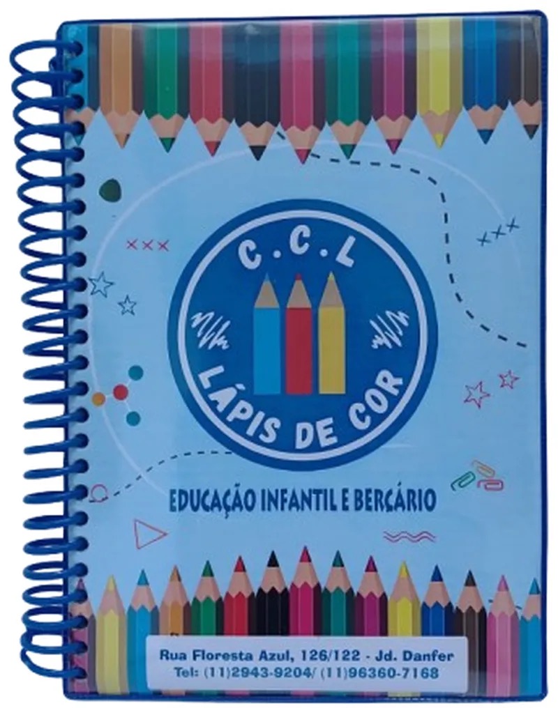 Agenda Escolar Berçário 2026 Miolo Padrão Colorida