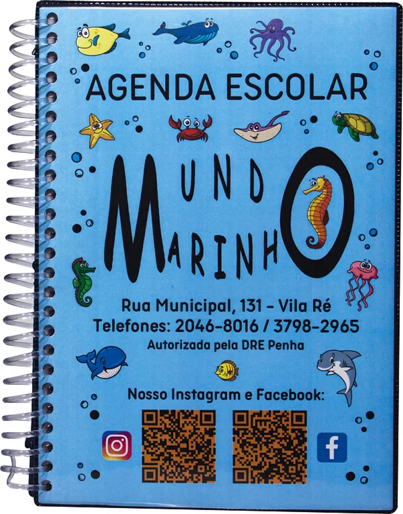 Ag. Escolar Miolo Personalizado 1 Cor