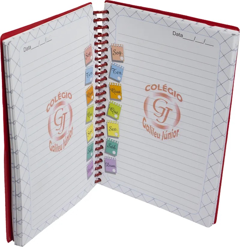 Agenda Escolar Fundamental 2026 Miolo Padrão Colorida - imagem 6